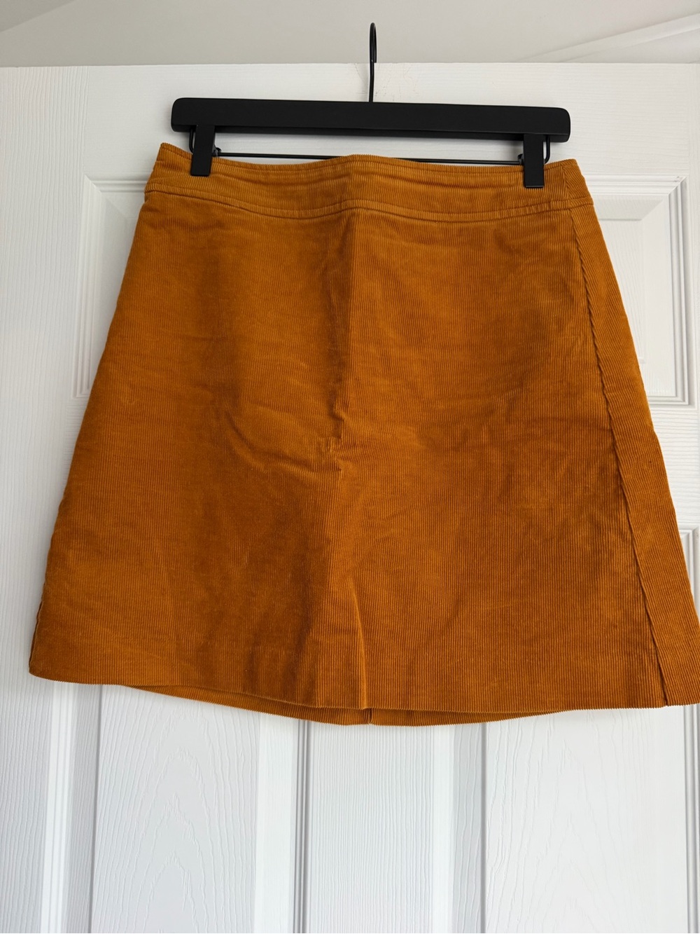 J. Crew Corduroy A-Line Mini Skirt in Mustard Gold
